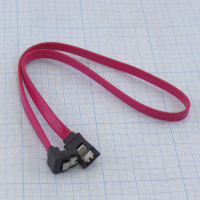 Кабель SATA красный, с защелкой, 450 мм