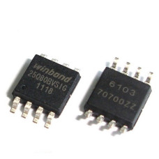W25Q80BVSIG, EEPROM, SPI, 8 Мбит (1 Мб), SOIC-8
