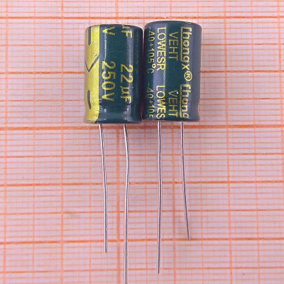 Конденсатор 250V 22uf (10x17) ChangX зеленые