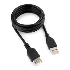 Кабель удлинитель USB Cablexpert CCP-USB2-AMAF-6, 1.8 м, AM+AF, черный