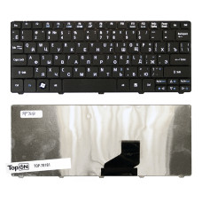 Клавиатура Acer Aspire One 521, 522, 532, D257, D270 черная без рамки, плоский Enter, новая