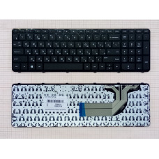 Клавиатура HP Pavilion 15-e черная, рамка черная, плоский Enter