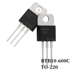 Симистор BTB10-600C, 600V, 10A, 60mA, TO-220AB