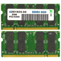 SODIMM DDR2 ADATA 2Gb 800 МГц (PC2-6400) A2G16C6-S6, Б/У