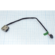 Разъем HP 15-e, 709802-YD1 (4.5x3.0 мм) черный с кабелем