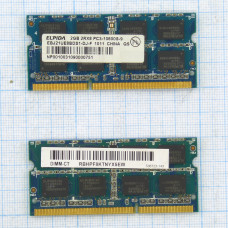 SODIMM DDR3 Elpida 2Gb 1333 MHz (PC3-10600) EBJ21UE8BDS1-DJ-F, Б/У