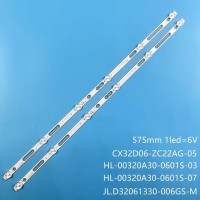 Подсветка 31.5" HL-00320A30-0601S-07, SJ.CX.D3200601-3030HS-M, 2 ленты, 6LED, 6V, 575 мм, NEW