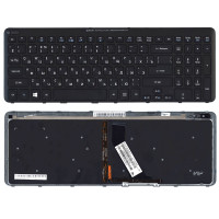 Клавиатура Acer Aspire V5 V5-531 M5-581T черная с подсветкой с черной рамкой, новая