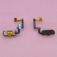 Кнопка HOME в сборе с механизмом и шлейфом для Samsung A320 черная