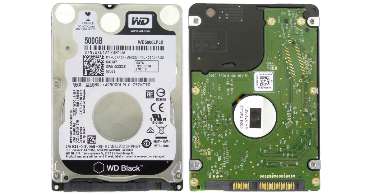HDD 2.5" Western Digital WD5000LPLX, 500 Гб, Б/У