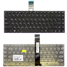 Клавиатура Asus N46 U46 K45 черная, без рамки, плоский Enter