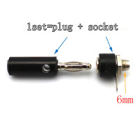 Штепсельная вилка "Банан" 4 мм, черный, комплект