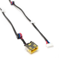 Разъем Lenovo IdeaPad G400, G500, G505 (11x4.5 мм с иглой) желтый с кабелем 230 мм