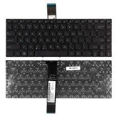 Клавиатура Asus G46, G46V, G46VW черная, без рамки, плоский Enter