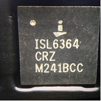 ISL6364CRZ Dual 4-Phase + 1-Phase PWM Controller, QFN-48, Intersil Corporation