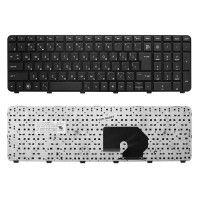 Клавиатура HP Pavilion DV7-6000, DV7-6100, DV7-6b00, DV7-6c00 Series черная, рамка черная, Г-образны