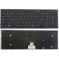 Клавиатура Sony PCG-71211V черная, рамка черная, горизонтальный Enter, Б/У