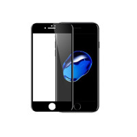 Защитное стекло iPhone 7/8 6D черное покрытие полное