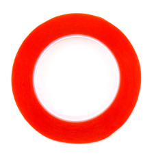 Скотч двусторонний 3M прозрачный защитная лента красная (10мм х 25м)