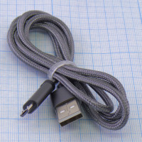 Кабель Prime Line 7219 microUSB - USB серый 1 м