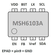 MSH6103A Step-Down DC/DC Controller (I2C Control), SOP-8 MSH6103A Step-Down DC/DC Controller (I2C Control), SOP-8