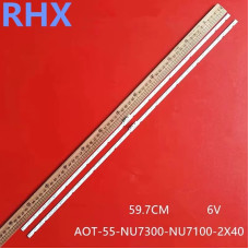 Подсветка 55" V8N1-550SM0-R1 (2 ленты) 40LED 6V 597мм