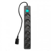 Сетевой фильтр для UPS Гарнизон EHB-0, 6 розеток, 0.5 м, Черный
