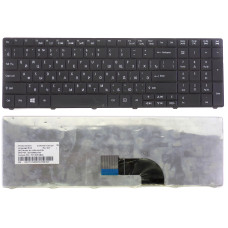 Клавиатура Acer Aspire E1-521, E1-531, E1-571 черная без рамки, плоский Enter, с разбора