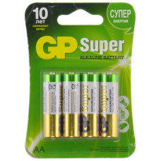 Батарейка AA LR06 GP Super Alkaline 1.5V (блистер 4шт)
