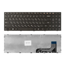 Клавиатура Lenovo Ideapad 100-15IB, 100-15IBY, B50-10, B5010 Series черная, рамка черная, плоский En
